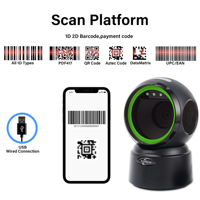 Scanner de code QR filaire de bureau Lire le code QR 1D 2D Scanner de code à barres omnidirectionnel Lire le code à barres pour le système de machine Pos