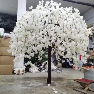 Árboles de flor de cerezo que lloran blancos de 150cm, árbol de flores colgantes de 5 pies, árboles de flor de cerezo para decoración de eventos de fiesta - Product Image 4