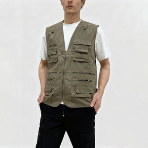 Gilet Cargo Casual Personalizzato per Uomo, Giacca Senza Maniche in Jeans con Tasche Multiple - Product Image 4