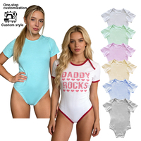 Combinaison pour femme grande taille personnalisée, style ABDL, à manches courtes, avec fermeture à boutons-pression à l'entrejambe, pour adulte