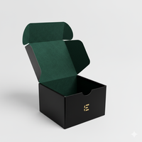 Boîtes en carton rigide noir de haute qualité, personnalisées avec logo imprimé, avec gaufrage, design portable pour l'expédition et l'envoi postal