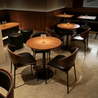 Vintage Massivholz-Tischplatte mit Metallbeinen Esszimmer-Set Perfekt für Esstische, Bars, Cafés, Restaurants und Hotels