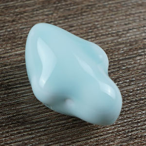 تمثال طائر سيراميك أزرق سماوي صغير بتصميم إسكندنافي لطيف، تمثال حيواني مجرد مزجج لتزيين غرفة المعيشة العصرية والمكتب والمنزل - Product Image 4