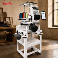 Machine à broder plate multi-aiguilles informatisée YunFu, automatique, 1200 tr/min, pour atelier de confection