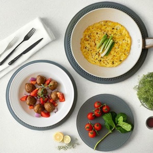 Silicone Round Placemat Anti Slip Heat Resistant Table <b>Mat</b> For Kitchen Dining Use - Product Image 2