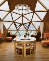 Maisons préfabriquées de dôme de coupole d'étoile du luxe 6m minuscules maisons de capsule