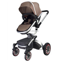 ODM Poussette pliable en aluminium pour bébé 3 en 1 avec dossier réglable Poussette haute pour enfant en bas âge