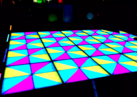 Disco de mariage Carreaux de danse LED portables Miroir 3D Piste de danse