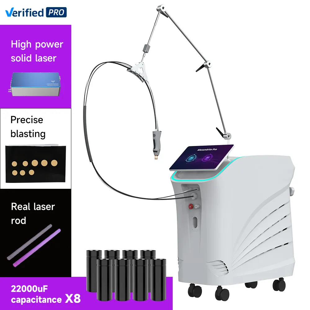 Александритовый лазер OEM ODM, Перманентная эпиляция, профессиональная машина для удаления волос с диодным лазером 755 нм