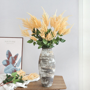 3-Headed Flocked <b>Artificial</b> Astilbe <b>Flower</b> Stem <b>Silk</b> Realistic False Spirea Spray for Home Wedding Floor Decoration - Product Image 3
