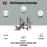 Banc de musculation inclinable et déclinable avec double support pour haltères, dossier réglable, coussin épais, durable, pour usage intérieur, entraînement professionnel en salle de sport