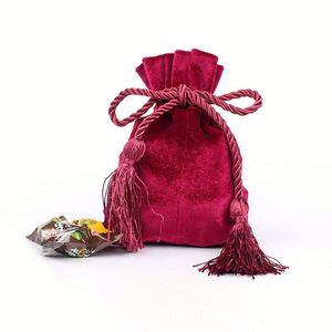 Custom Velvet <b>Drawstring</b> Pouch <b>Bag</b> Shopping BagTassel <b>Drawstring</b> Velvet Jewelry <b>Bags</b> <b>Drawstring</b> <b>Bags</b> with Logo - Product Image 3