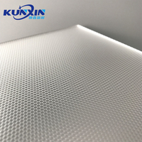 Feuilles de diffuseur de lumière LED en acrylique transparent en nid d'abeille en gros, feuilles de plastique prismatiques