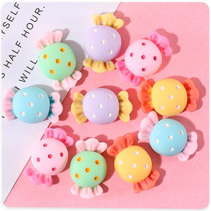 Décorations rondes en résine en forme de bonbons EVA pour coques de téléphone, accessoires DIY - Product Image 1
