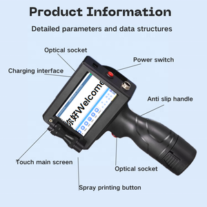 Mesin pengkode Batch otomatis Printer Inkjet genggam Mini portabel untuk nomor tanggal kedaluwarsa pengodean pada <span class=keywords><strong>Multi</strong></span> bahan - Product Image 3