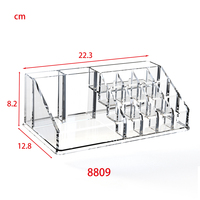 Organisateur de maquillage en acrylique pour rouges à lèvres, prix entrepôt, 100% acrylique, direct usine / Boîtes de rangement de maquillage en acrylique