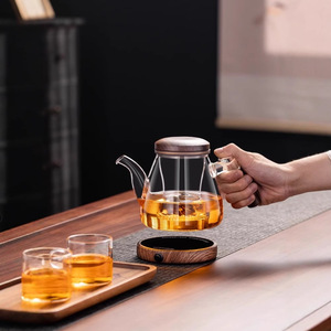 中国ガラスティーポットセットインフューザーティーケトル付きコーヒー & ティーセット4カップ入り - Product Image 4