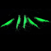 LANQUAN fait à la main en chine de haute qualité en plastique souple leurre lueur lumineux-pêche aux crevettes leurre