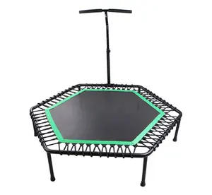 Mini trampoline rond professionnel de gymnastique d'intérieur de forme physique avec la main courante