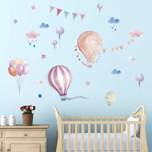 Bonito adhesivo de pared con forma de globo aerostático para habitaciones infantiles, calcomanía de PVC de 30x90cm ZY890P - Product Image 2