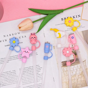 Nuovo Silicone morbido in gomma cartone animato bambola PVC tappo di plastica paglia custodia protettiva accessori per cucina adatti per 9-10mm - Product Image 5