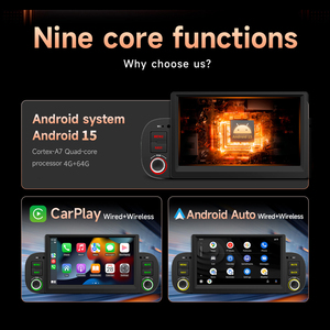 Lecteur DVD de voiture Android 15 Octa-Core de haute qualité avec CarPlay BT 5.0 pour <span class=keywords><strong>Fiat</strong></span> <span class=keywords><strong>Panda</strong></span> 2013-2020 GPS IPS DAB Navi <span class=keywords><strong>Radio</strong></span> de voiture 4G+64GB - Product Image 4