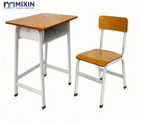 Table d'étude en contreplaqué avec structure métallique pour les élèves du primaire et du secondaire, cours de formation, mobilier scolaire