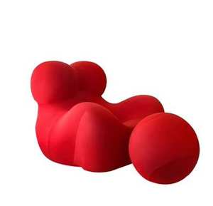 Fauteuil de relaxation individuel design 'Mother's Arms Hydrangea' pour salon et balcon, style influenceur - Product Image 4