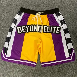 Pantaloncini da basket personalizzati sublimazione Logo ricamo pantaloncini da basket da uomo abbigliamento da basket