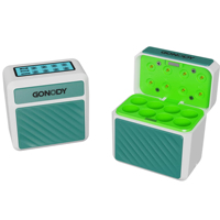 Station de recharge de piles à écran intelligent rabattable USB-C 4 AA 4 AAA 8AA avec écran LCD intégré, sortie 15W, piles Li-ion, LED