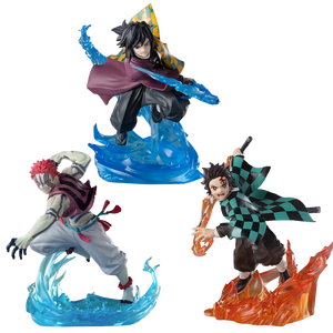 Nuova Statuetta <span class=keywords><strong>Anime</strong></span> Ufficiale in PVC di Giyu <span class=keywords><strong>Tanjiro</strong></span> Akaza, Scena di Battaglia del Castello di Mugen, Modello da Collezione - Product Image 5