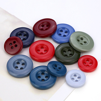 Tersedia Pengiriman Cepat Grosir Kancing Resin Flatback Ramah Lingkungan Warna-Warni Bulat 4 Lubang 15mm 20mm