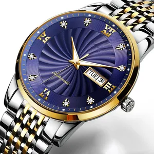 Best Selling Custom Waterproof Fashion Luxury Roman Scale Quartz Watch Stainless Steel Bezel Luxury MensWatch Machinery