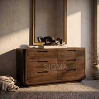 Cadre de lit plateforme en bois massif Sigma, base cannelée, taille King Queen, meubles de chambre d'hôtel sur mesure, luxe minimaliste