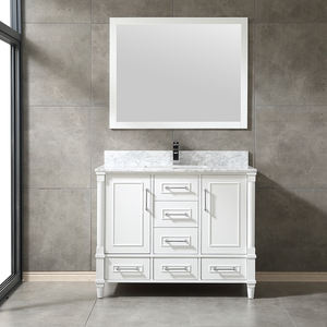 Meuble-lavabo de salle de bain haut de gamme de 30 pouces avec vasque en céramique et caractéristiques résistantes à l'eau - Product Image 1