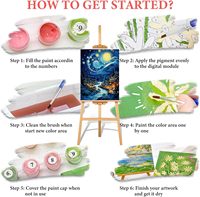 Kit de peinture acrylique pour adultes, peinture par numéros de Jésus, kit de peinture acrylique pour cadeau de vacances, décoration murale