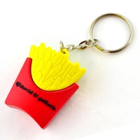 Penjualan Langsung Pabrik Hadiah Promosi Kustom Gantungan Kunci Usb Drive Imut PVC 3D Gantungan Kunci Cincin