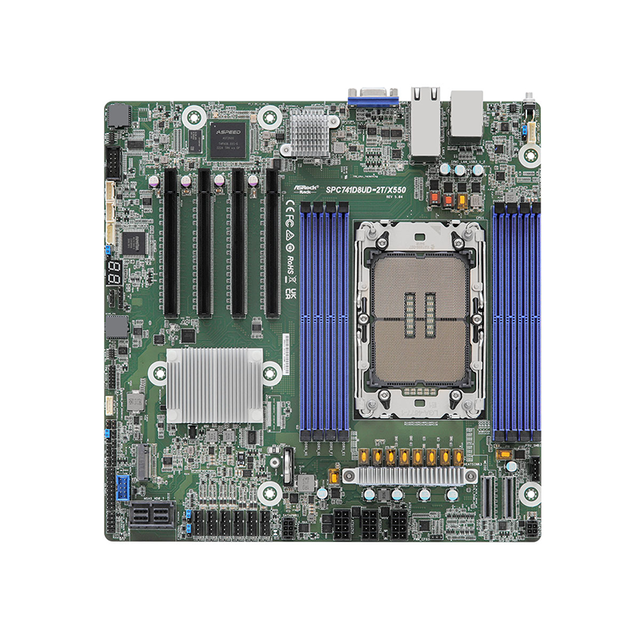 ASRock Rack SPC741D8UD-2T/X550 Server Motherboard Supports 4th/5th Gen Intel Xeon Scalable DDR5 RDIMM 8DIMMs PCIe5.0 M.2 10GbE