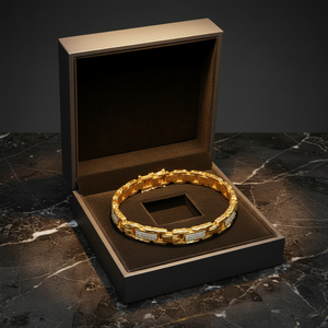 22K Stylish Luxury Jewelry for Daily and Special Wear Gold <b>Mens</b> Bracelet with Interlock Chain Design Premium Finish - Product Image 4