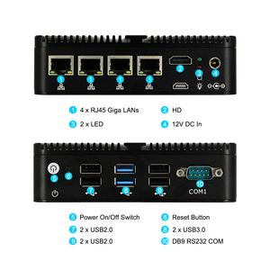 Mini PC Intel Ce-leron Quad Core J4125 Win11 1 * DB9 RS232 COM 4 * RJ45 2,5G LAN 300M WiFi HD Computadora de escritorio industrial sin ventilador - Product Image 5