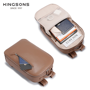 <span class=keywords><strong>Sac</strong></span> <span class=keywords><strong>à</strong></span> <span class=keywords><strong>dos</strong></span> Kingsons Fashion en PU imperméable avec fermeture éclair, grande capacité 13L, léger, portable, antichoc, <span class=keywords><strong>renforcé</strong></span>, pour ordinateur portable et université - Product Image 3