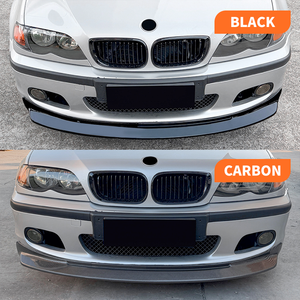 BMW 3 Serisi E46 <span class=keywords><strong>M</strong></span> Sport 1998-2005 İçin Agresif Ön Lip Splitter Spoiler Tampon Karbon Fiber Parlak Siyah ABS FEIXIAN - Product Image 3