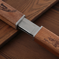 Couteau pliant Bochen 2026 2 en 1 à manche en bois fixe, double lame, couteau utilitaire en acier inoxydable pour le camping et l'EDC