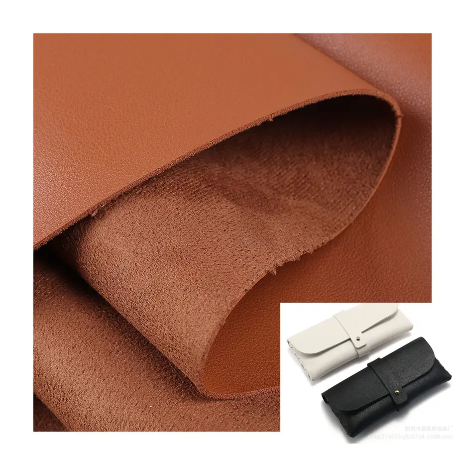 Venda quente por atacado spot 1.7mm camurça inferior couro Nappa grão PVC couro tecido bolsa cinto bagagem couro