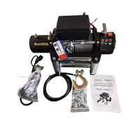 Treuil électrique 12V en acier inoxydable avec télécommande, câble métallique, application automobile, capacité 4500 LB, moteur 1200W, vente en gros