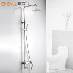 Ensemble de douche encastré en acier inoxydable, douche à effet pluie murale, pulvérisateur à pression accrue, eau chaude et froide - Product Image 4