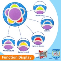 Instruments de musique Jouets pour bébés et jeunes enfants Tambour rotatif Tambour électrique pour bébés Instrument de musique de 6 à 12 mois