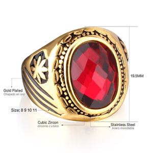 Anillo de Dedo con Diseño de Cuervo, Crucifijo, Cristianismo, Joyería India, Vampiro, Corona de Rubí, Ojo Turco para Hombre - Product Image 2