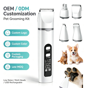 Tosatrice Elettrica 4-in-1 per Animali Domestici con Display LCD, Lame in Ceramica, Lunga Durata, per Cani e Gatti, con Funzione di <span class=keywords><strong>Taglio</strong></span> Unghie e <span class=keywords><strong>Taglio</strong></span> Pelo, OEM - Product Image 1