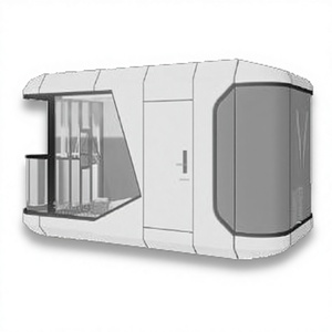 Cabine moderne en aluminium imperméable de luxe série TS-Cabin-V pour utilisation en salle de bain - Abri haut de gamme pour le camping en environnements extrêmes - Product Image 1